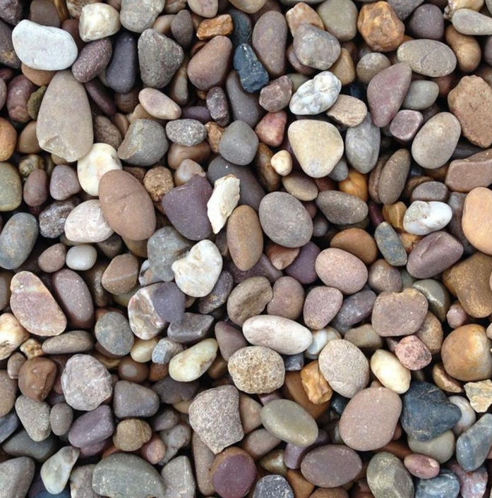 Pea Gravel shown dry